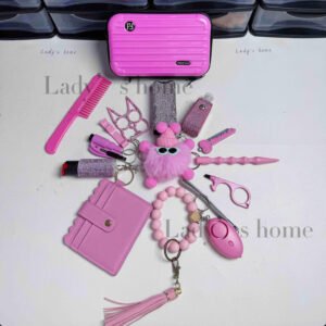 2026 New Stylish Mini Suitcase Self-Defense Keychain Set