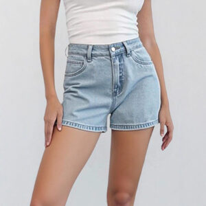 American-style Vintage Distressed Washed Mini Denim Shorts