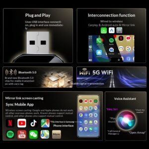 Wired-to-wireless Carplay Adapter Box