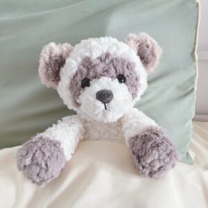 White Raccoon Plush Toy For Comfort And Sleep Companionship