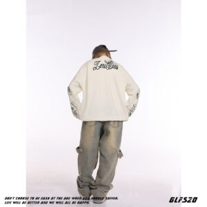 Gothic-style Streetwear Mens Long-sleeve Hooded Sweatshirt