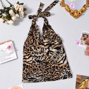 Back-cross Strap Design Backless Halter Vest