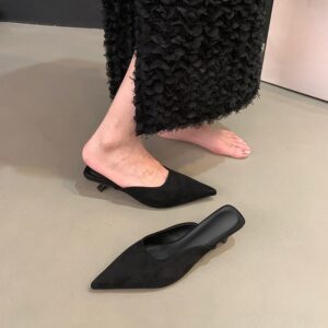 Women's Fashionable Elegant Pointed-Toe Half-Slide High Heels