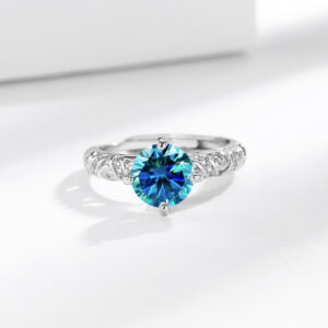 Open-ring Womens Ring With 2-carat Gemstone