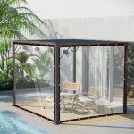 2M*4M Thick, Transparent Canopy Cloth, With A Sealing Ring, Heavy-Duty And Tear-Resistant Fabric, Suitable For Outdoor Use In Yards, Gardens, Pavilions, For Chickens, Porches, Plants, And Greenhouses