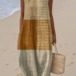 Sleeveless Casual Printed Elegant Dress For Women
