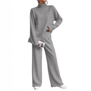 Solid-color T-shirt And Pants Two-piece Set