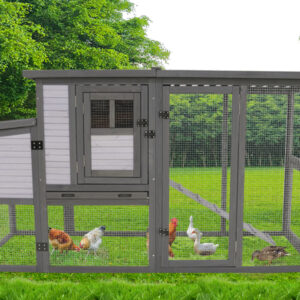 79Large Chicken Coop With Upgraded Perches, Wooden Outdoor Chicken Cage With Large Nesting Box, Weatherproof Open Asphalt Roof &Removable Bottom, Duck House, Rabbit Hutch