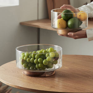 NEW Fruit Bowl Household Drain Modern Footed Fruit Tray Pedestal Decorative Bowl UK