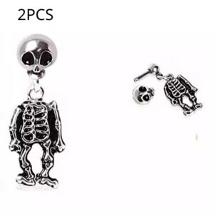 Retro Punk Mini Skull Stud Earrings