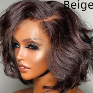 Front-lace European And American Fashion Short Curly With Big Waves Wig Cap