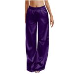 New European And American-style Solid-color Pocket Elastic-cuff Casual Trousers