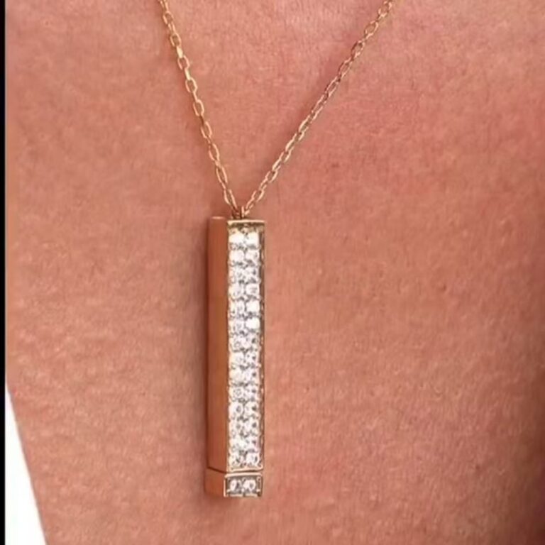 Double-layer Diamond-studded Adjustable Necklace