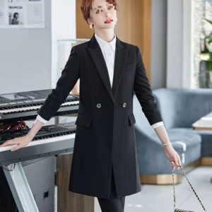 Elegant Korean-style Casual Blazertrench Coat