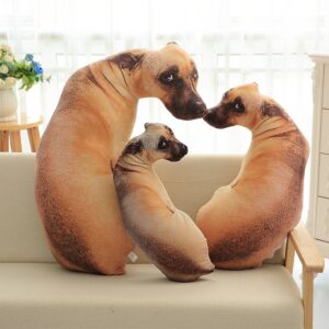 Hairy Curved Hunting Dog Doll Animal Nap Pillow
