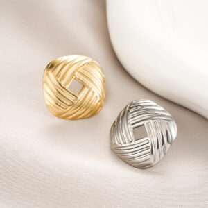 1 Pair New Vintage Luxury All-Match Women's Stud Earrings, Light Luxury Personality Trendy Exaggerated Geometric Earrings Jewelry