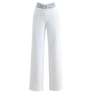 Women's Summer High-Waist Straight-Leg Drapey Long Pants
