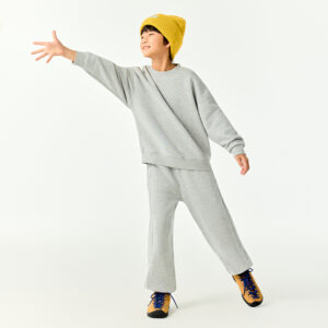 DK Kids' Fleece-Lined Warm Solid-Color Cuffed Sweatpants