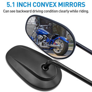 Motorcycle Rearview Mirrors Black For Sportster XL 1200 Iron 883