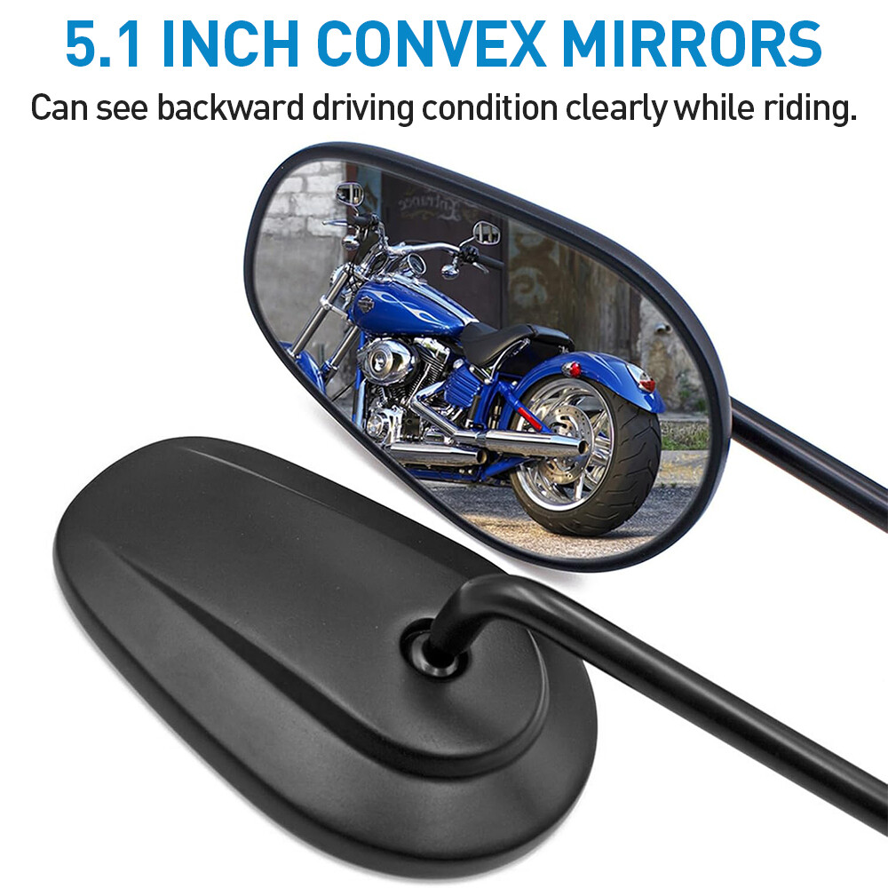 Motorcycle Rearview Mirrors Black For Sportster XL 1200 Iron 883