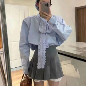 Spring And Autumn Outfit Long-sleeve Korean-style Top