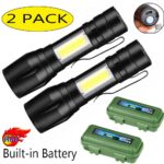 LED Telescopic Flashlight Military Torch USB Rechargeable Pen Light Work Light For Camping