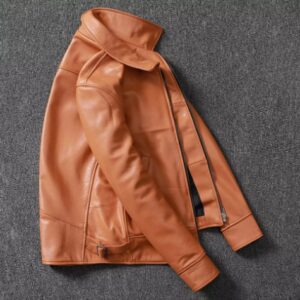 Leather Jacket For Men Made Of Tanned Cowhide Top Layer