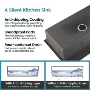 Stainless Steel Kitchen Sink, 33'x22' Single Bowl, Overmount Handmade Sink In Black, With Cutting Board, Colander-Unable Ship Weekends, TK And TEMU Only For Pickup