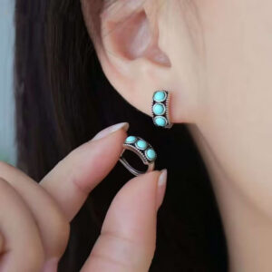 Neutral-Style Couple Earrings Imitating Natural Turquoise