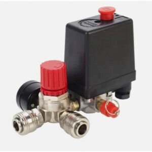 1/4" Pressure Regulator With Pressure Switch For Air Compressor, 230V 20A 8bar IP44