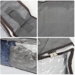 4PCS 90L Large Underbed Storage Bag Clothes Zipped Organizer Fabric Storage Bag