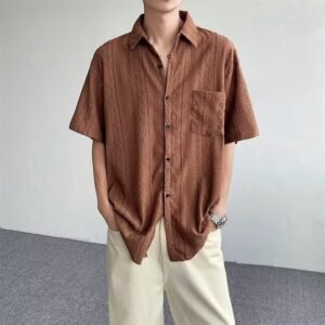Men's Fashionable Retro Casual Short-Sleeve Shirt