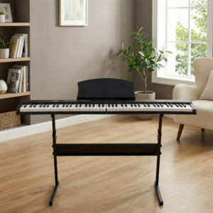 [Do Not Sell On Amazon]GPP-204 88 Key Magnetic Connection Piano Semi-Weighted Standard Digital Piano With Stand, MIDI Bluetooth, Handbag, Headphone, For Piano Lover Black Color