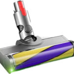 For Dyson Vacuum Cleaner, Electric Floor Brush Bristle Soft Fleece Roller Brush Floor Brush V7V8V10V11V7V11XB Yellow And Blue Soft Fleece (green Light)