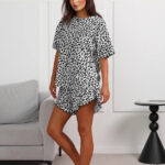 Women's Short-Sleeve Short-Shorts Sleepwear Set For Foreign Trade