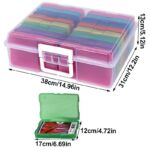 Multicoloured Photo Storage Box 4.7x6.6 Picture Album Organizer Container Craft Case