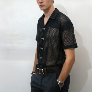 Men's Hollow-Out Short-Sleeve Loose Shirt