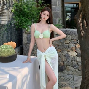 Women's Three-Piece Split Bikini Swimsuit Set