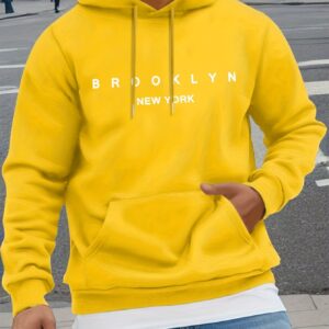 Letter-print Casual Hooded Sweatshirt