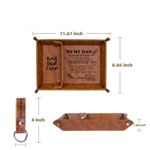 PU Leather Key Tray Fathers Day Gift Decorative Tray