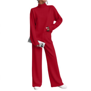 Solid-color T-shirt And Pants Two-piece Set