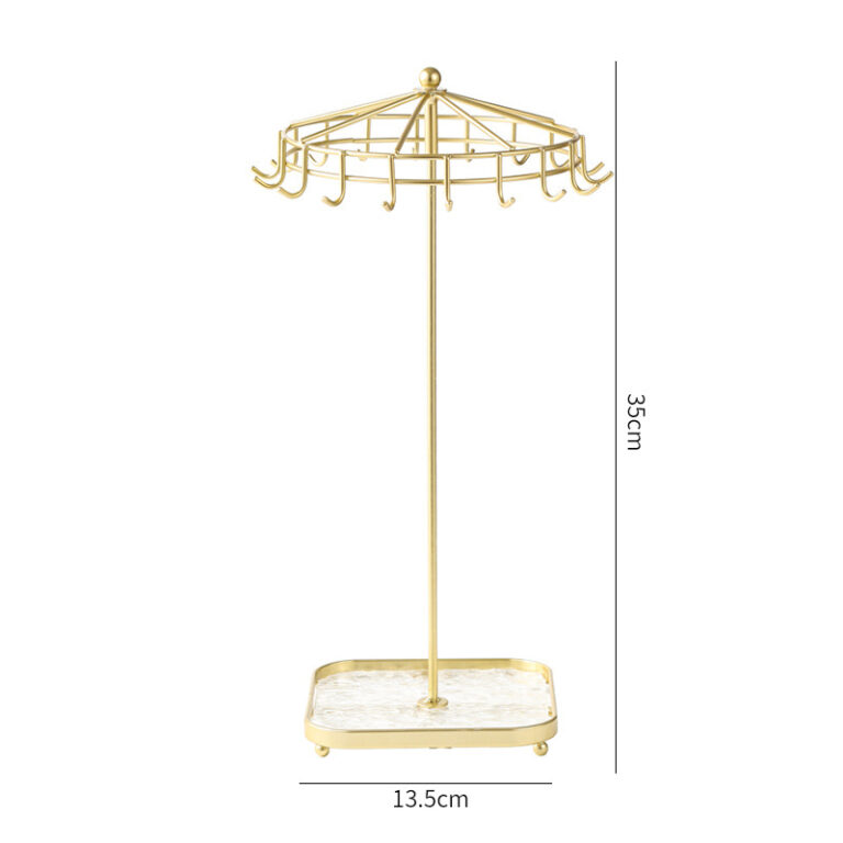 New Detachable Metal Acrylic Stand Rotating Necklace Display Rack Minimalist Jewelry Organizer