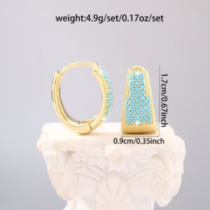 Zircon Copper Irregular Earrings Ear Clips Women