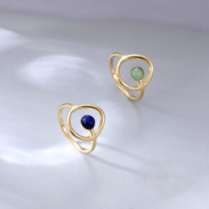 Fashionable Round Hoop Shell Bead Ring For Women