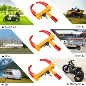 Stainless Steel Heavy Duty Tire Lock. Nine-hole Adjustable. Fits Cars, Trucks, RVs, Trailers, Bikes, Motorcycles