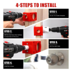 Door Lock Jig & Door Handle Jig Professional Door Lock Installation Kit For Internal Doors Compatible With Bathroom Door Lock, Lock For Bedroom Door & Smart Door Lock