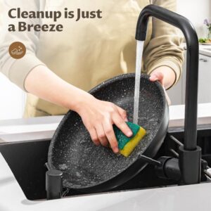 Fadware 4 Piece Frying Pan Set With Detachable Handle, Nonstick Cookware Set