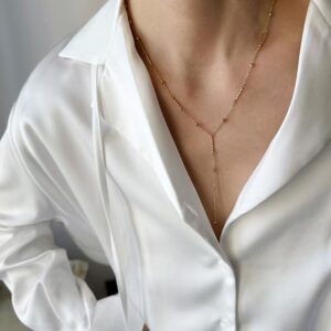New Arrival Y-Shaped Necklace With Chain Tassels