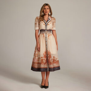 Real-shot Style French Niche Elegant Printed Dress