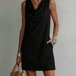 Fashionable Womens Off-shoulder Sleeveless Dress